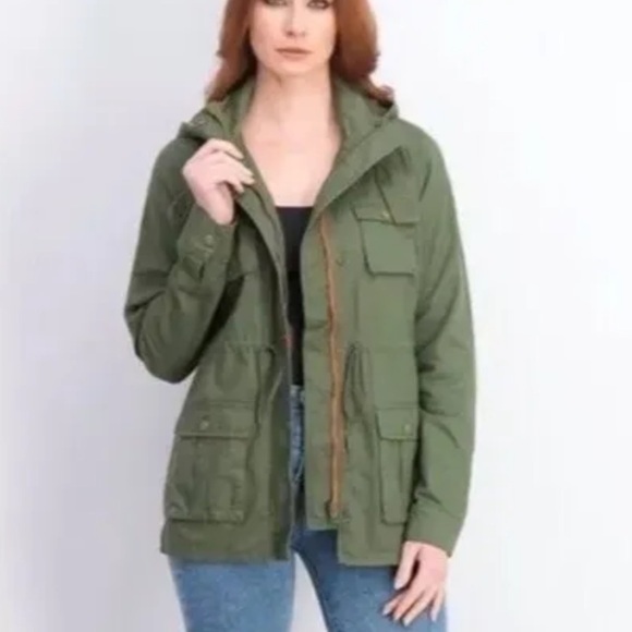 41 Hawthorn Chaplin Essential Hooded Anorak utility canvas barn Jacket small - Picture 1 of 15